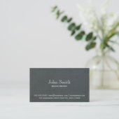 Simple Chalkboard Equine Dentist Business Card (Standing Front)
