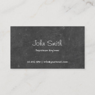 Simple Chalkboard Petroleum Engineer Business Card