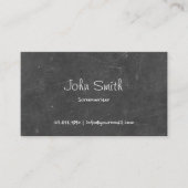 Simple Chalkboard Screenwriter Business Card (Front)