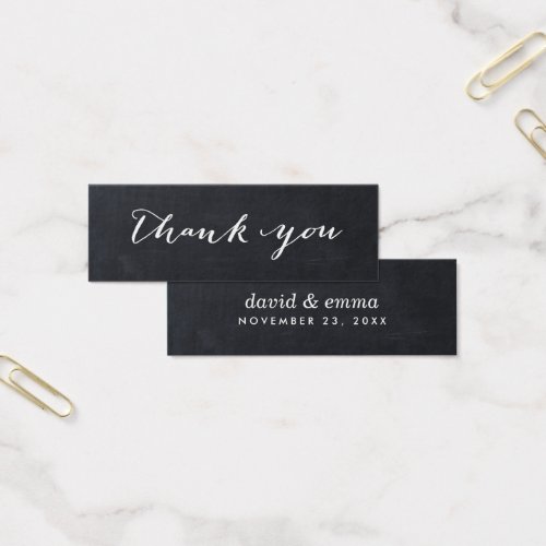 Simple Chalkboard Script Wedding Favor Tags Business Cards