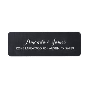 Simple Chalkboard Wedding Address Labels