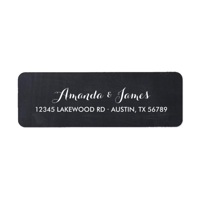 Simple Chalkboard Wedding Address Labels (Front)