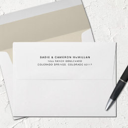 Simple Champagne Address Lined Envelope