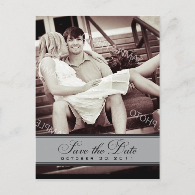 Simple Chandelier Save the Date Photo Postcard (Front)