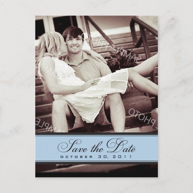 Simple Chandelier Save the Date Photo Postcard (Front)
