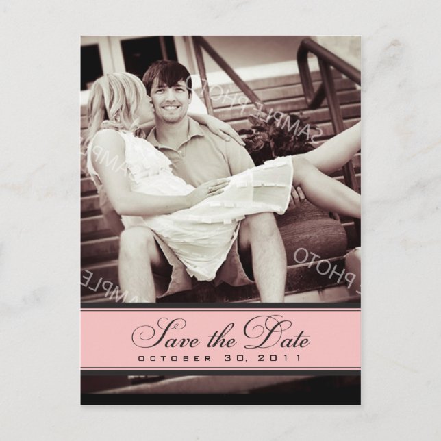 Simple Chandelier Save the Date Photo Postcard (Front)