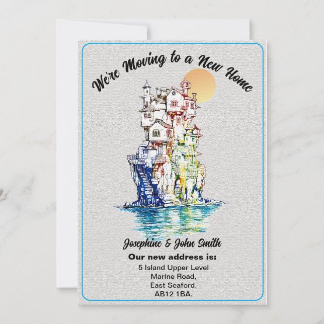 Simple Change Of Address Notification To Friends Announcement (Front)