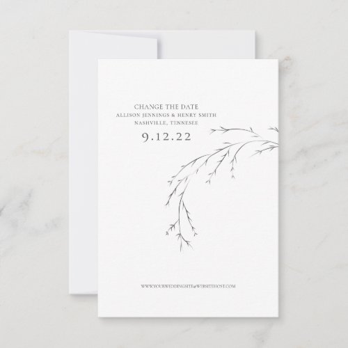 Simple Change the Date Photo Wedding Announcement