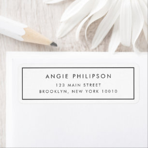 Simple Charcoal Grey Modern Return Address Label