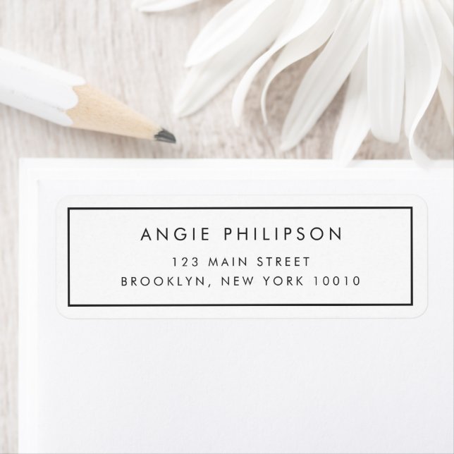 Simple Charcoal Grey Modern Return Address Label (Insitu)