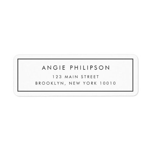 Simple Charcoal Grey Modern Return Address Label Zazzle