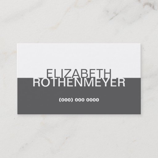 Customizable Simple Charcoal Panel Business Card