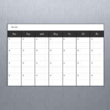 Simple Charcoal Weekly Calendar