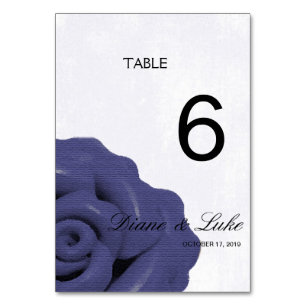 Simple Charm Purple Blue Wedding Menu+Table Card