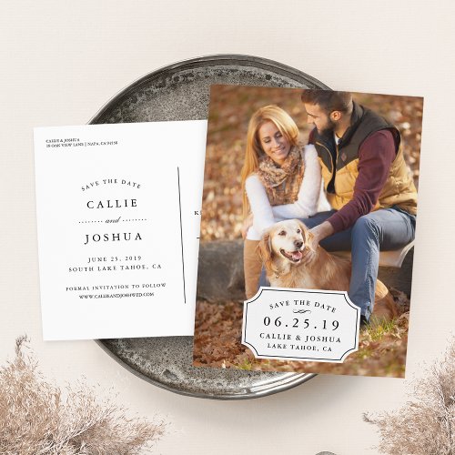 Simple Charm Save the Date Announcement Postcard