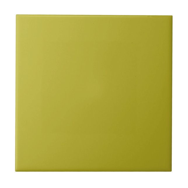Simple Chartreuse Green Solid Plain Color Ceramic Tile (Front)