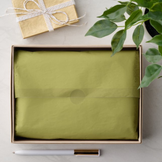 Simple Chartreuse Green Solid Plain Color Tissue Paper (Gift)