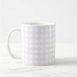 Simple Check pastel blue and pastel pink Mugs