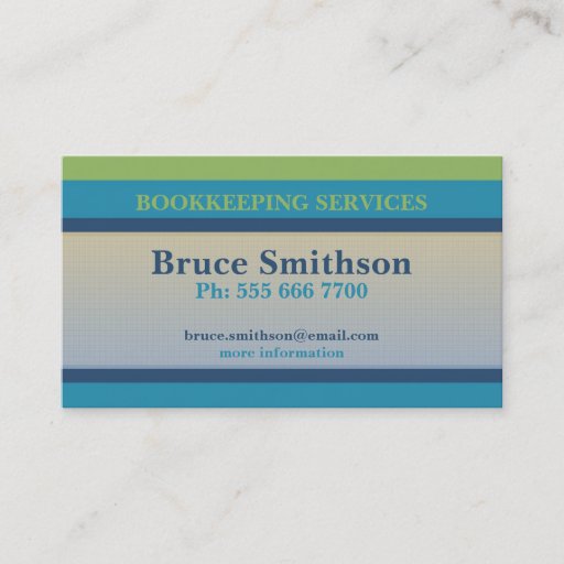 Customizable Simple Checks &amp; Stripes Budget Business Card