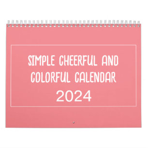 Simple Cheerful Colorful Calendar