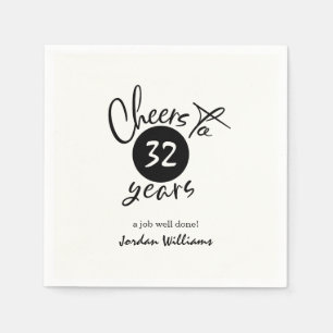 Simple Cheers to Any Years Retirement Party Napkins