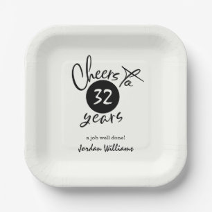 Simple Cheers to Any Years Retirement Party   Paper Plates