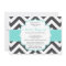 Simple chevron baby or bridal shower invitation