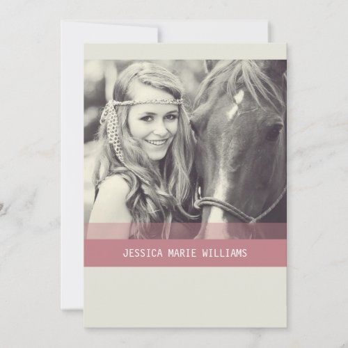 Simple Chevron Graduation | Red Custom Announcement