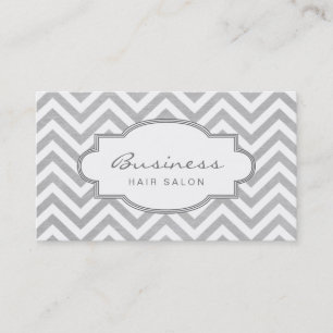 Simple Chevron Stripes Hair Salon Appointment Card