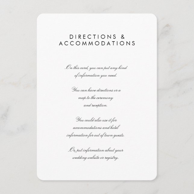 Simple Chic 4.5" x 6.25" Rounded Enclosure Card (Front)
