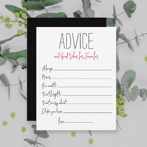 Simple Chic Advice Good Vibes Black White Divorce 