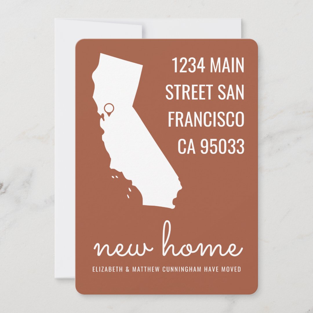 Simple Chic and Fun New Home Announcement Card Zazzle