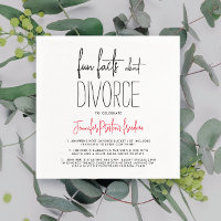Simple Chic Black And White Divorce Fun Facts Typo
