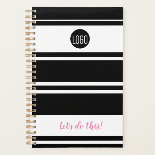 Simple chic black and white with Your Logo Planner