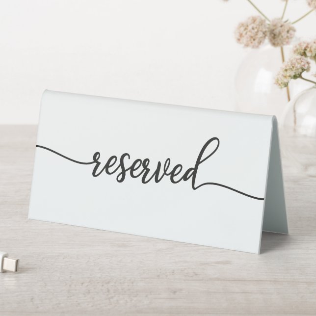 Simple chic calligraphy Reserved Table Sign  (In SItu (Table))