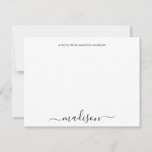 Simple Chic Calligraphy Stationery Note Card