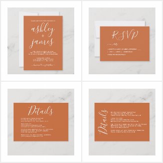 Simple Chic Calligraphy Wedding Invites