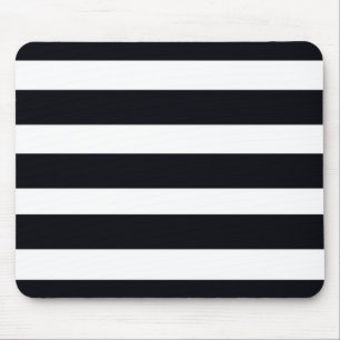 Simple Chic Classic Black And White Striped Cool  Mouse Pad