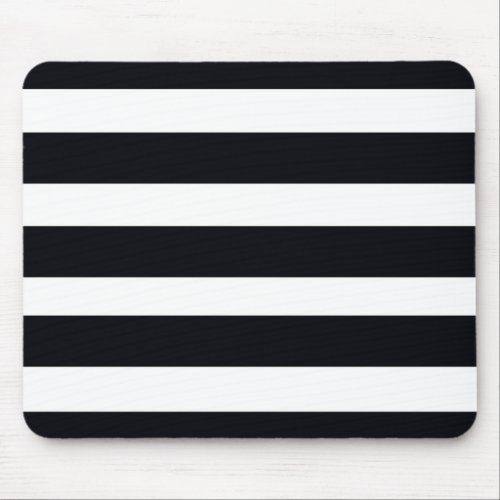 Simple Chic Classic Black And White Striped Cool  Mouse Pad