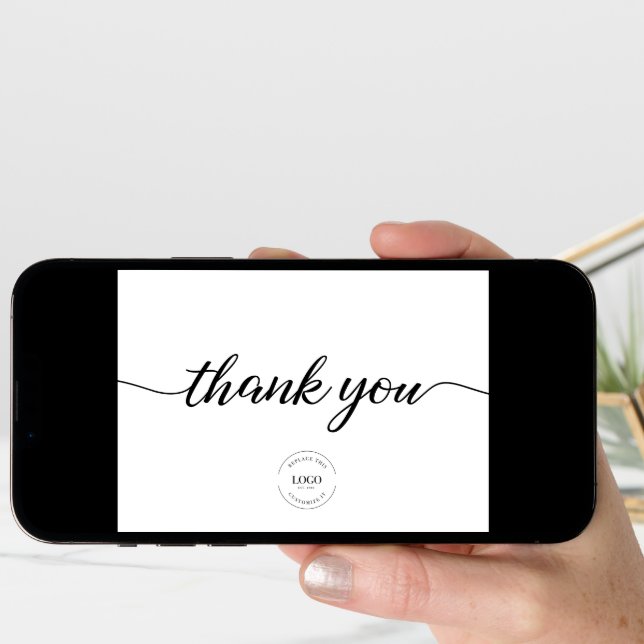 SImple Chic Client appreciation business logo Card (Front Digital)