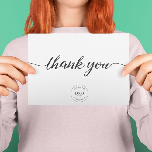 SImple Chic Client appreciation business logo Card