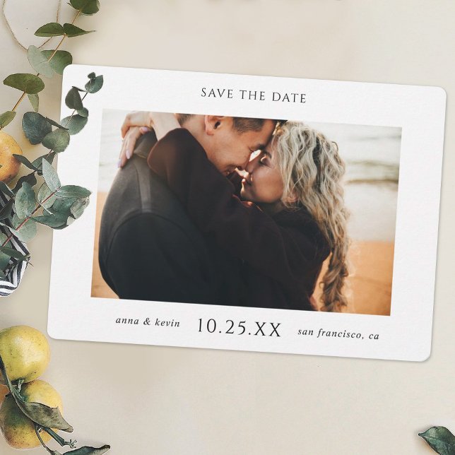 Simple Chic Custom Photo Save The Date (Creator Uploaded)