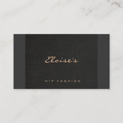 Simple Chic Fashion Designer Minimalist Black Business Cards