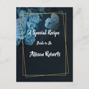 Simple Chic Gold Geometric Frame  Bridal Shower Postcard