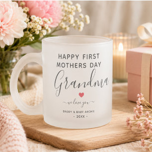 Simple & Chic grandma Photo Collage Mug with Heart
