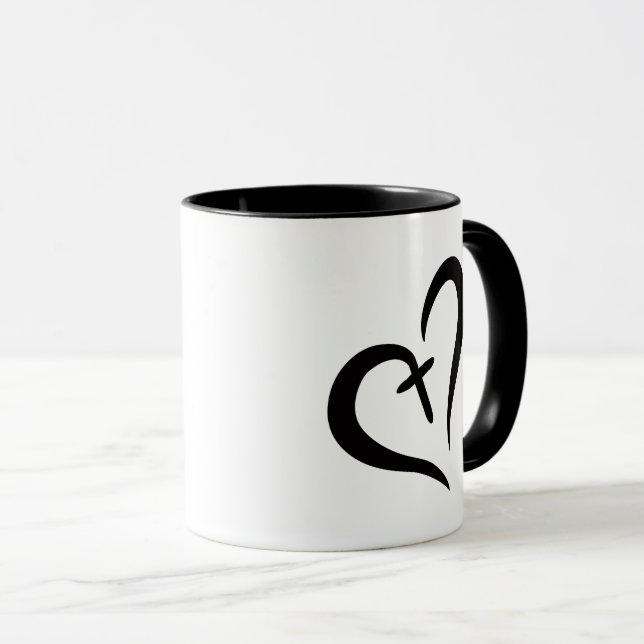 simple chic Love and Faith icon | Mug (Front Right)