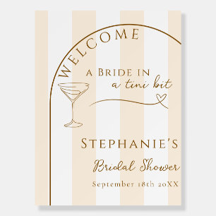 Simple Chic Martini Bridal Shower Welcome Sign