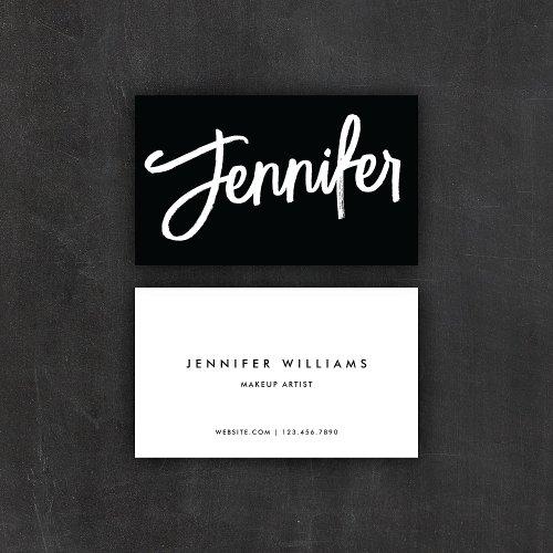 Simple Chic Minimalist  Calligraphy Script Business Card