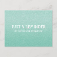 Simple Chic Mint Green Appointment Reminder