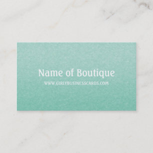 Simple Chic Mint Green Minimalist Boutique Business Card